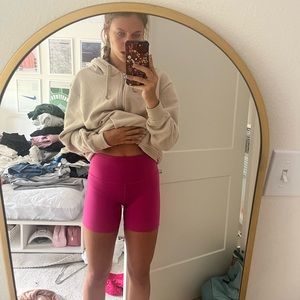 lululemon sonic pink 6 inch biker shorts
